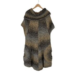 Soft Surroundings 3X Cowl Neck Sleeveless Knit Sweater Dress Pockets Cozy Casual